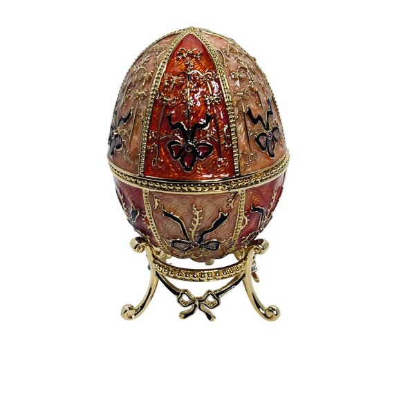 Joan Rivers Imperial Treasures LE Egg Trinket Box With Egg Pendant Necklace 5966 - Picture 3 of 9